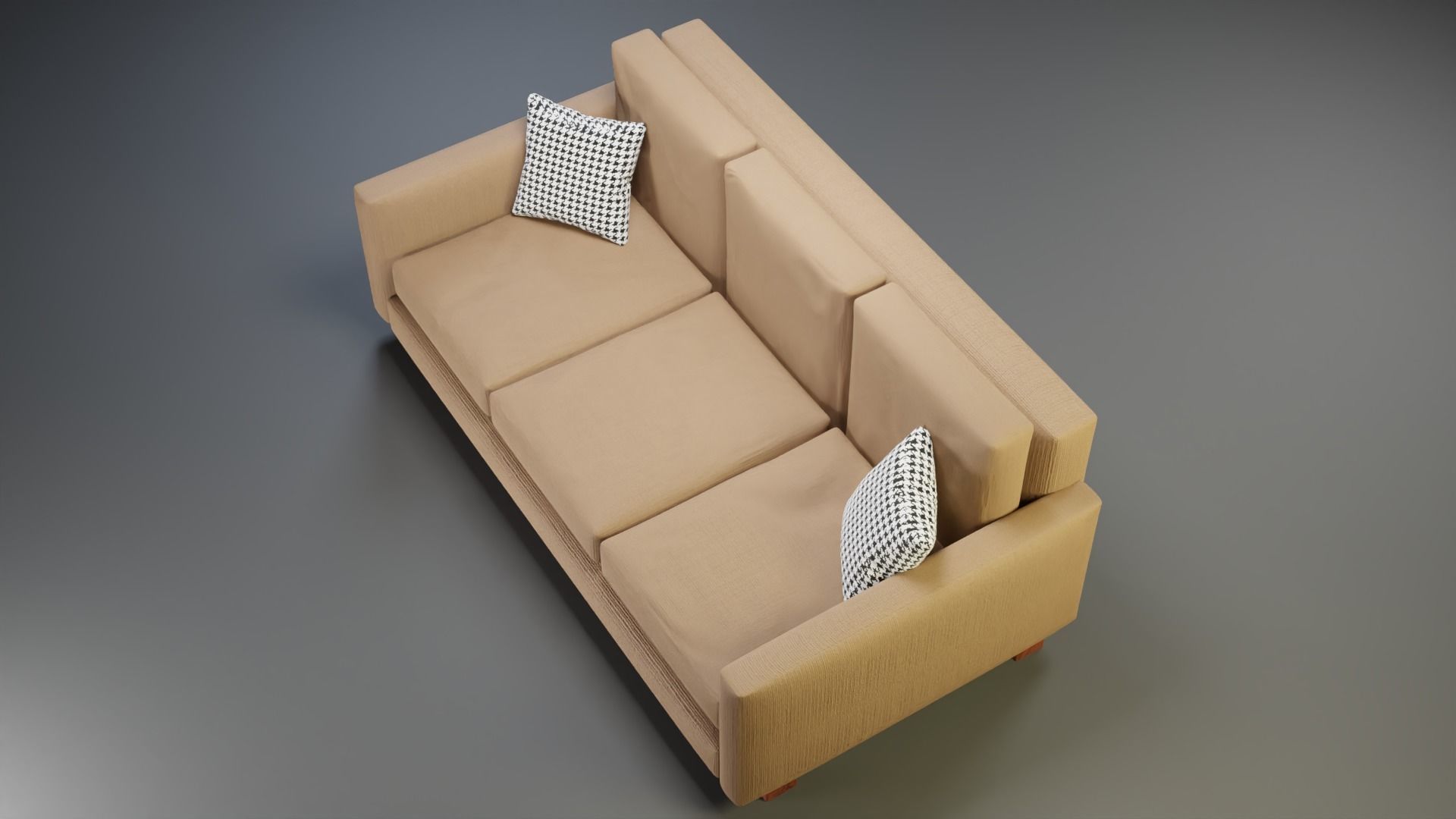 3D Modern Couch  Low-poly 3D model_3
