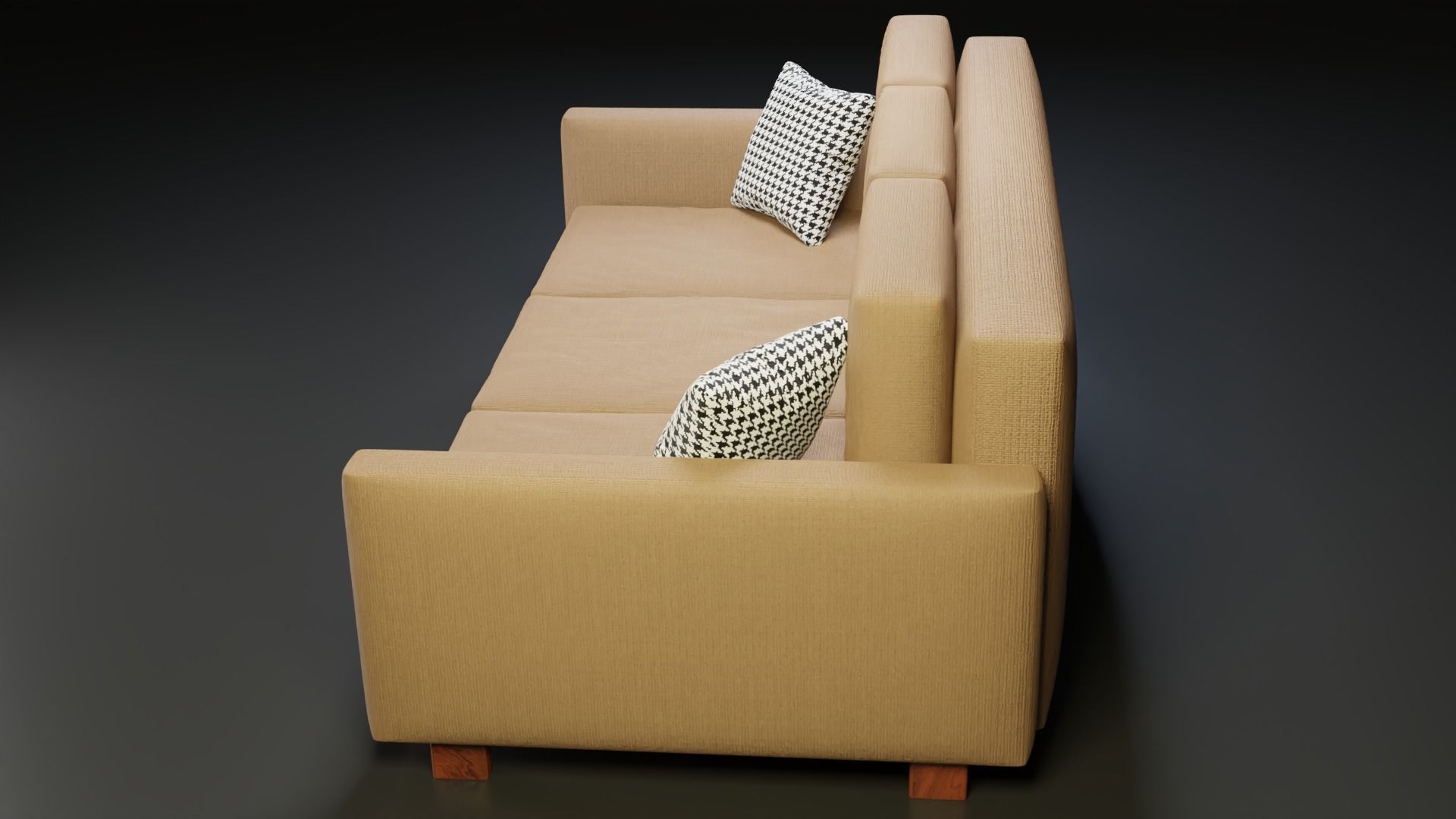 3D Modern Couch  Low-poly 3D model_5
