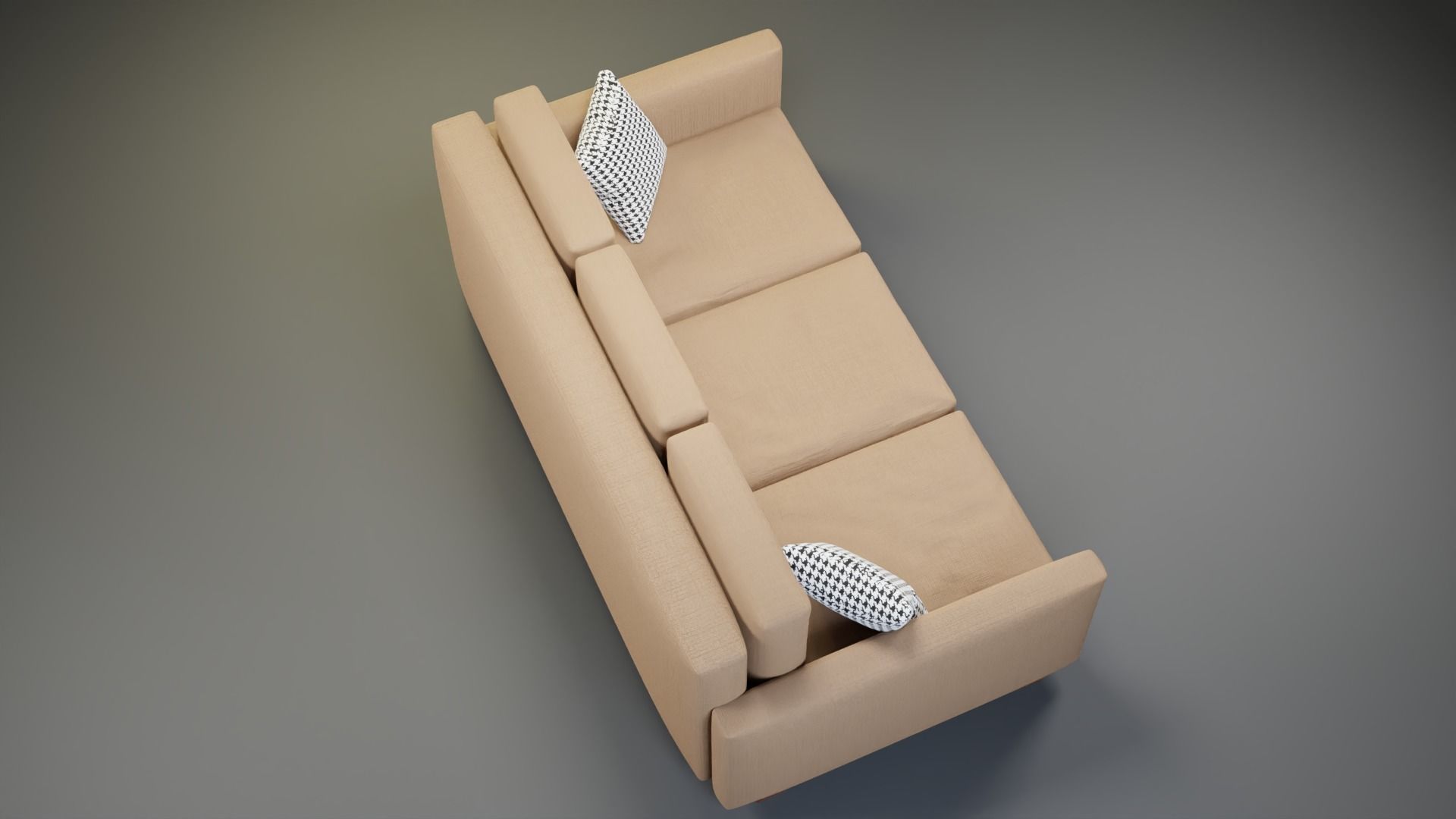 3D Modern Couch  Low-poly 3D model_8