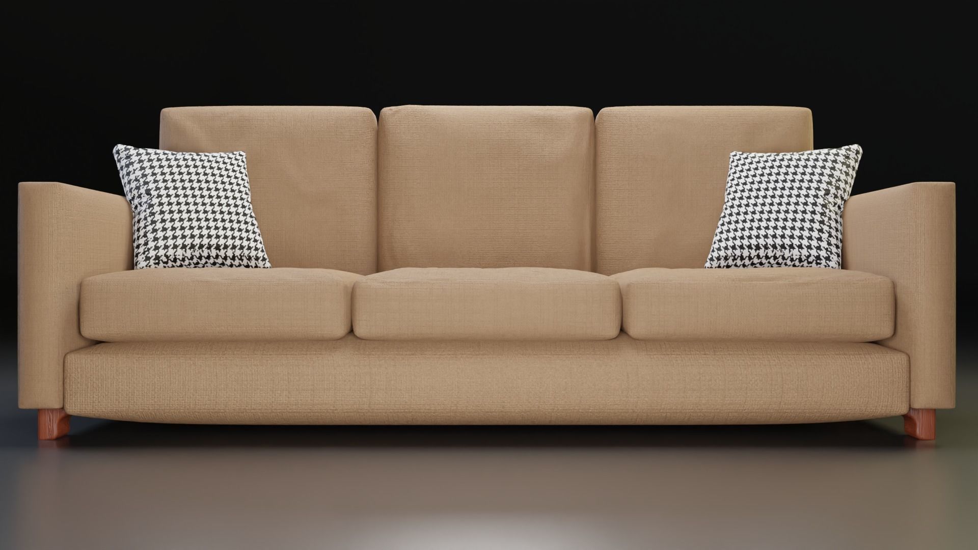 3D Modern Couch  Low-poly 3D model_7