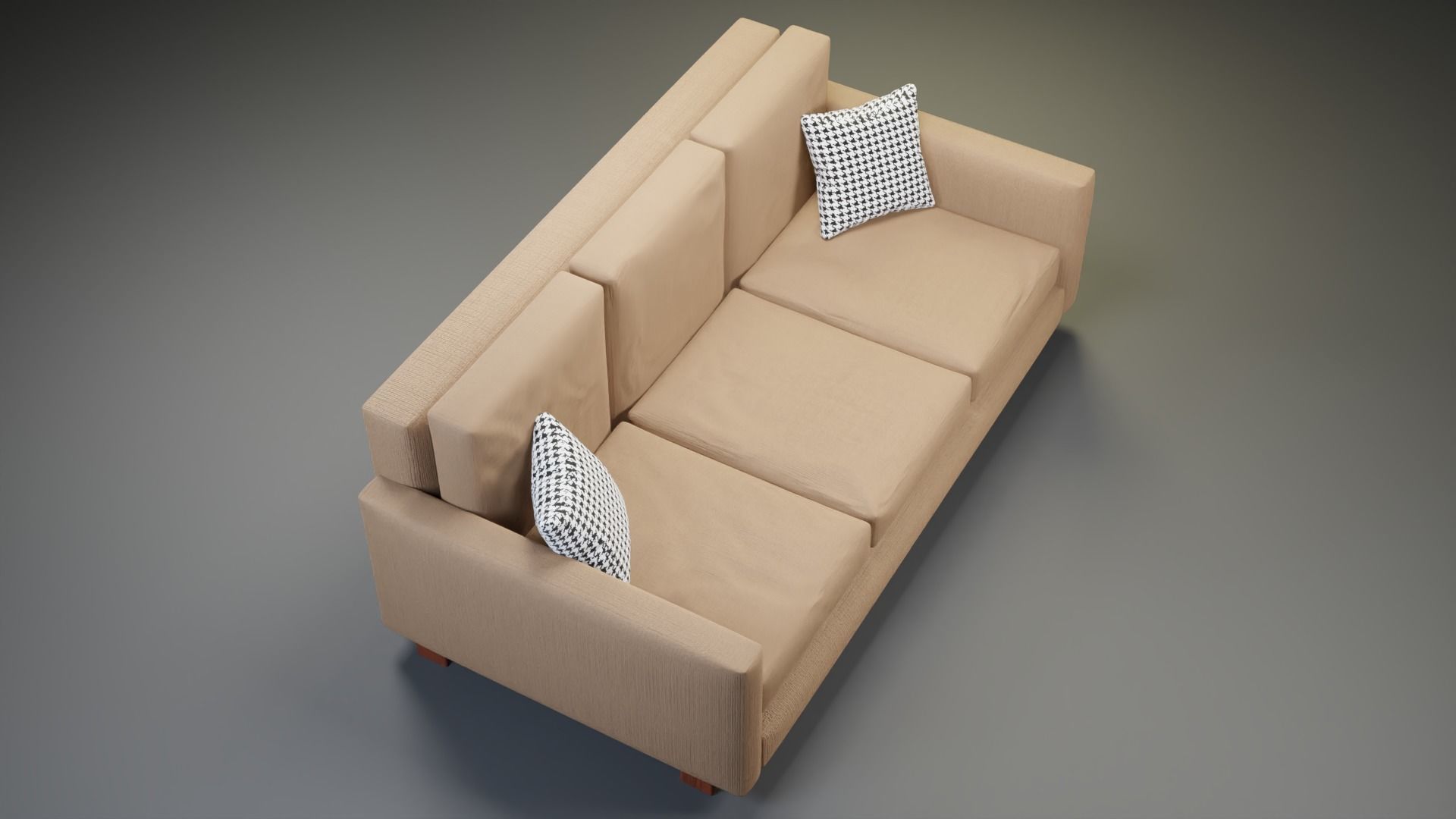 3D Modern Couch  Low-poly 3D model_4