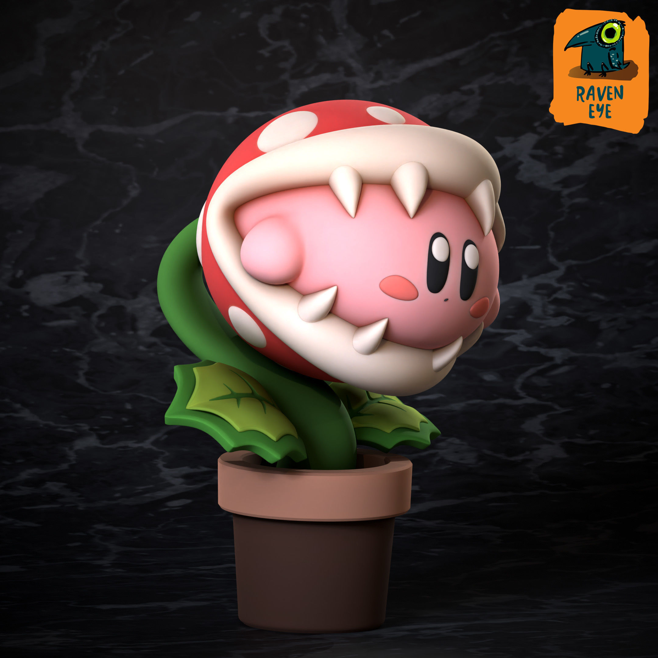 KIRBY PIRANHA 3D print model_3