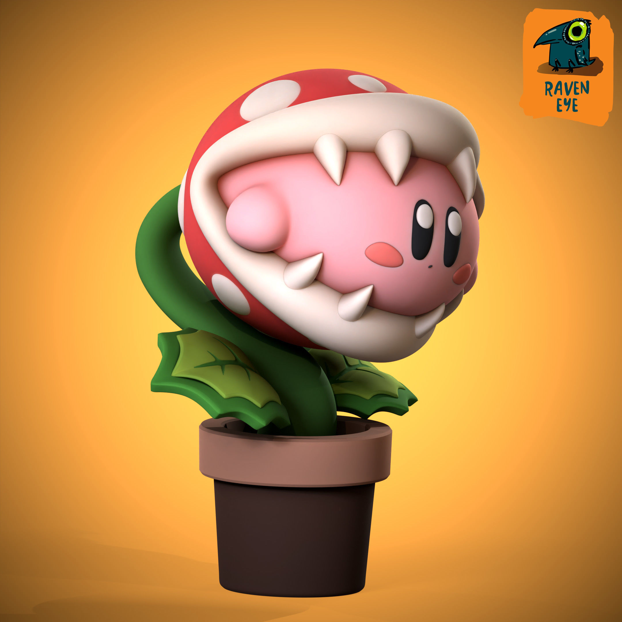KIRBY PIRANHA 3D print model_1