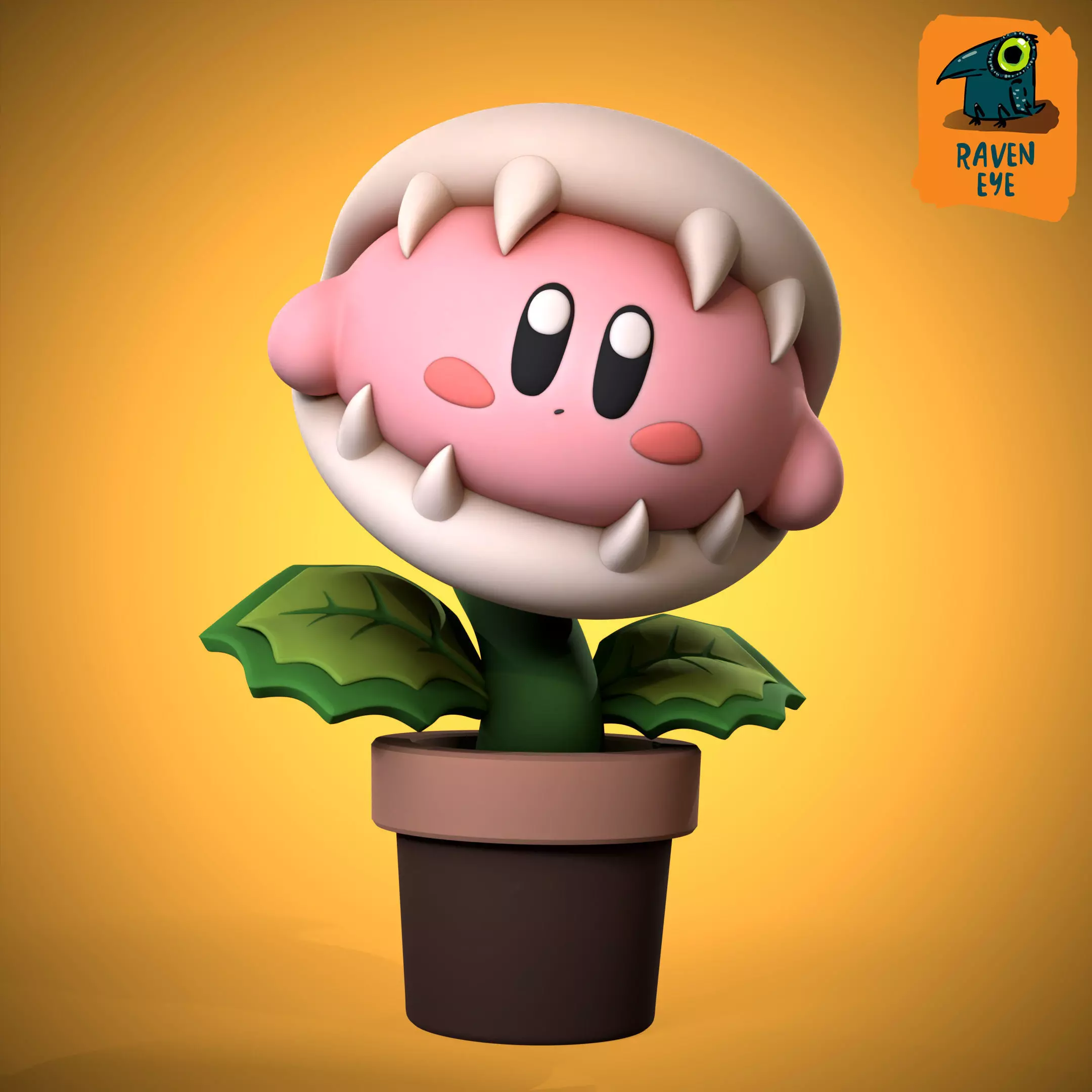 KIRBY PIRANHA 3D print model_0