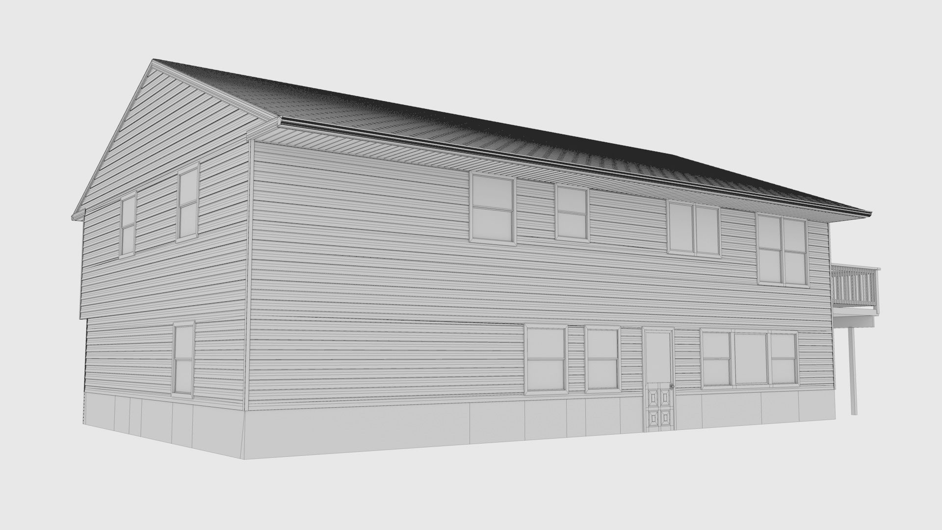 Single Family House 3D model_5