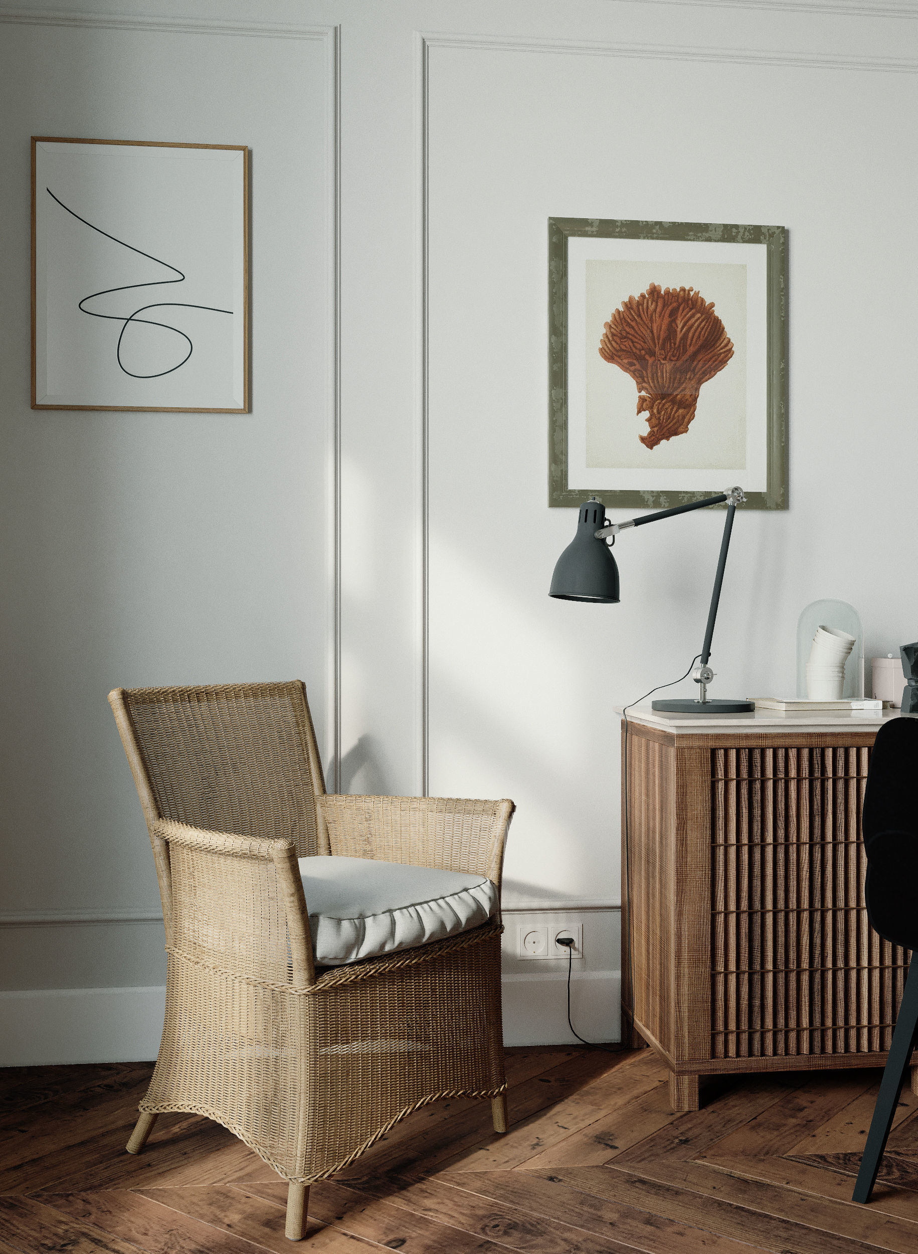 Scandinavian-style interior 3D model_2