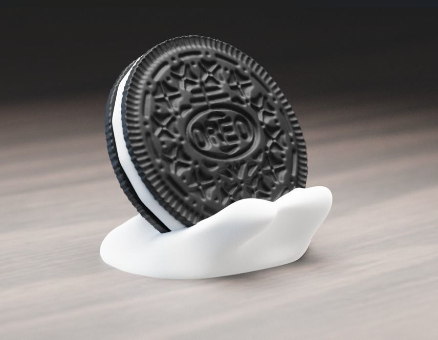 Oreo And Milk Phone Holder 3D model 3D printable | CGTrader