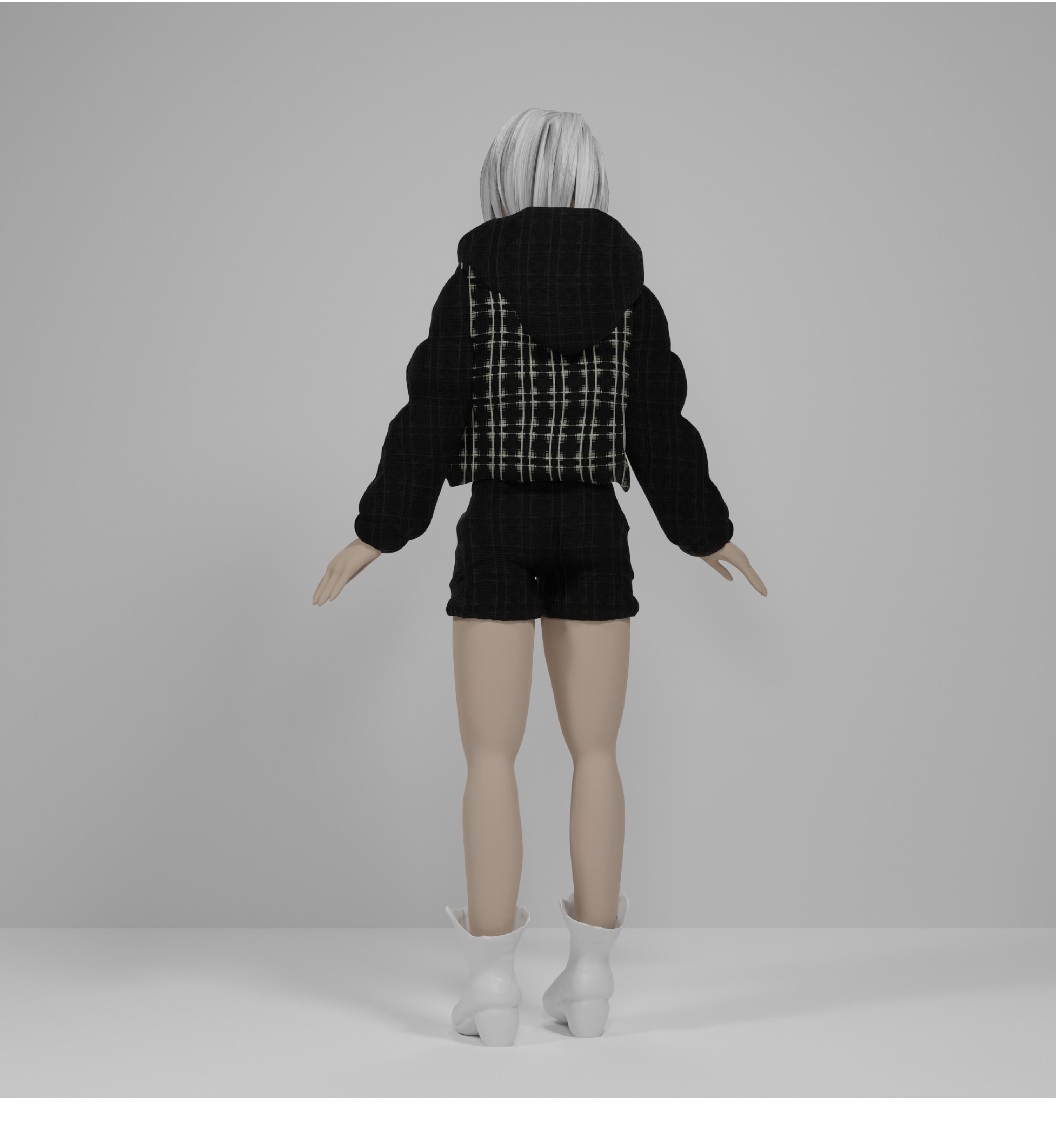 Female game character 3D model_6