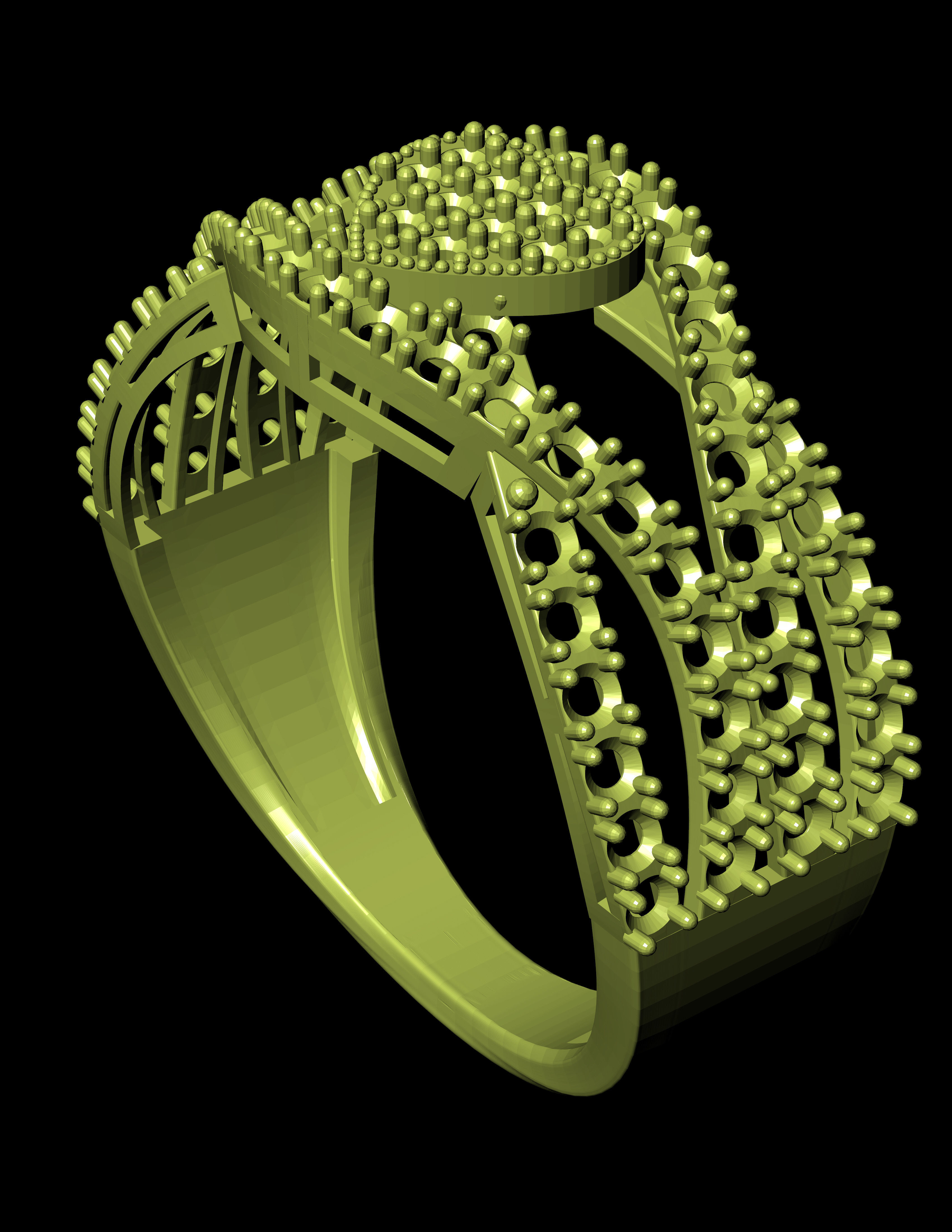 Diamond Ring Jewellery for Women 3D print model_3