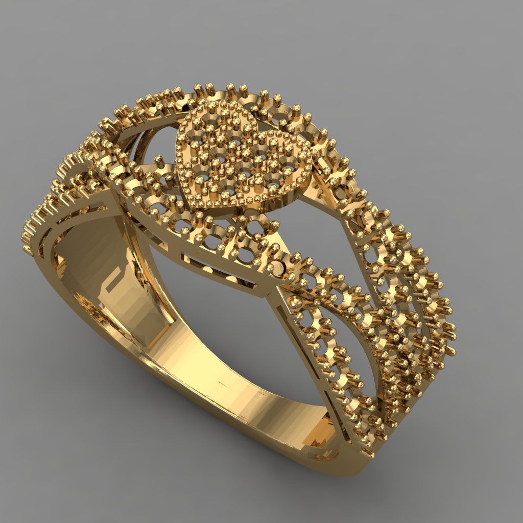 Diamond Ring Jewellery for Women 3D print model_1