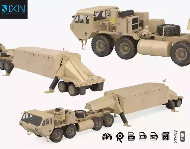 Hemtt M983 Tractor Truck with AN TPY2 X-Band Radar Defense