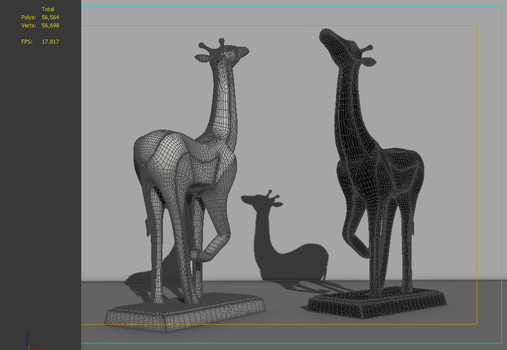 giraffes ornaments crafts animal models 3D model_4