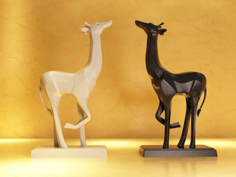 giraffes ornaments crafts animal models 3D model_0