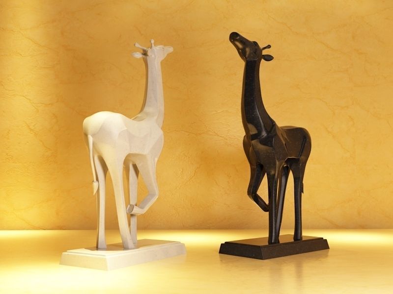 giraffes ornaments crafts animal models 3D model_1