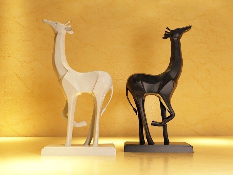 giraffes ornaments crafts animal models 3D model_3