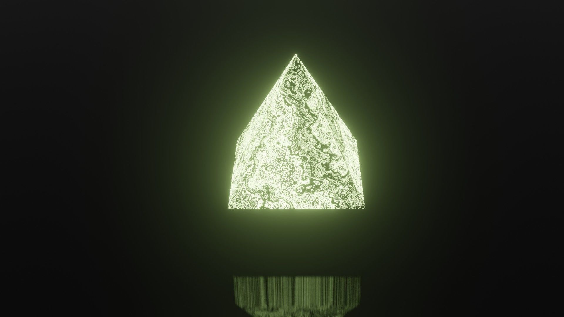 triangle dynamic VFX bloom 3 triangle with neon noise texture Low-poly 3D model_2