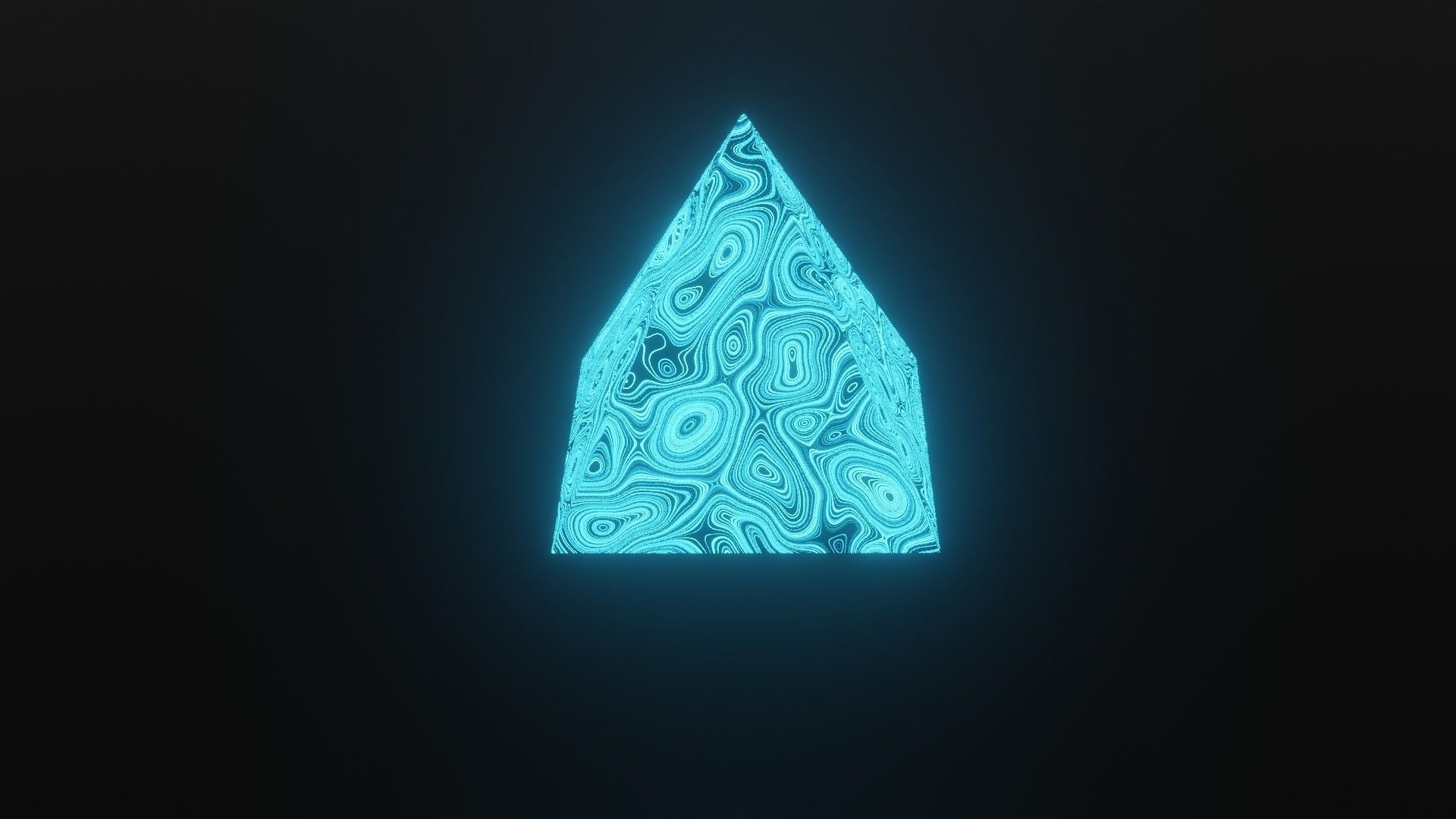 triangle dynamic VFX bloom 3 triangle with neon noise texture Low-poly 3D model_3