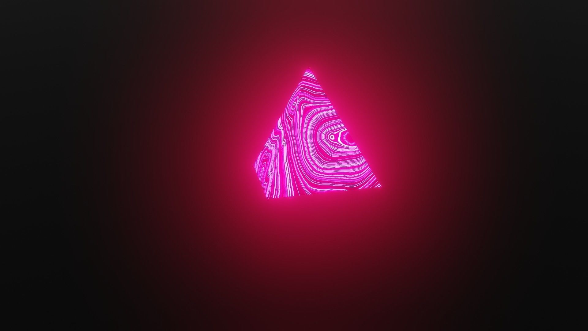 triangle dynamic VFX bloom 3 triangle with neon noise texture Low-poly 3D model_4