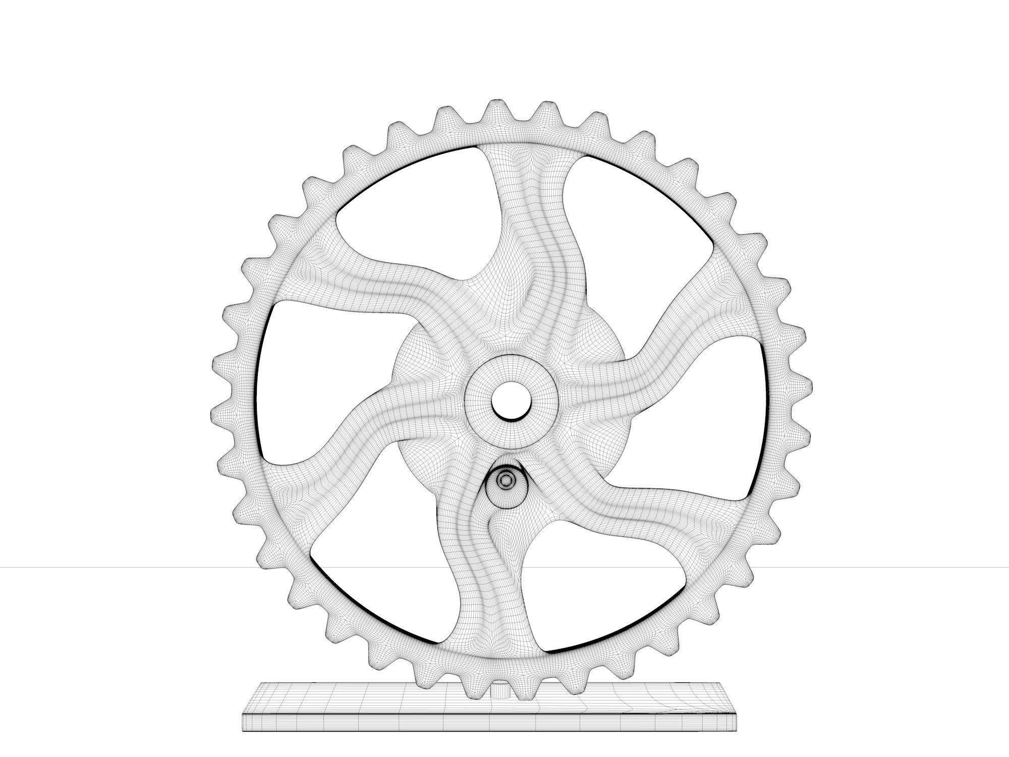 Tractor Wheel Gear 3D model_4