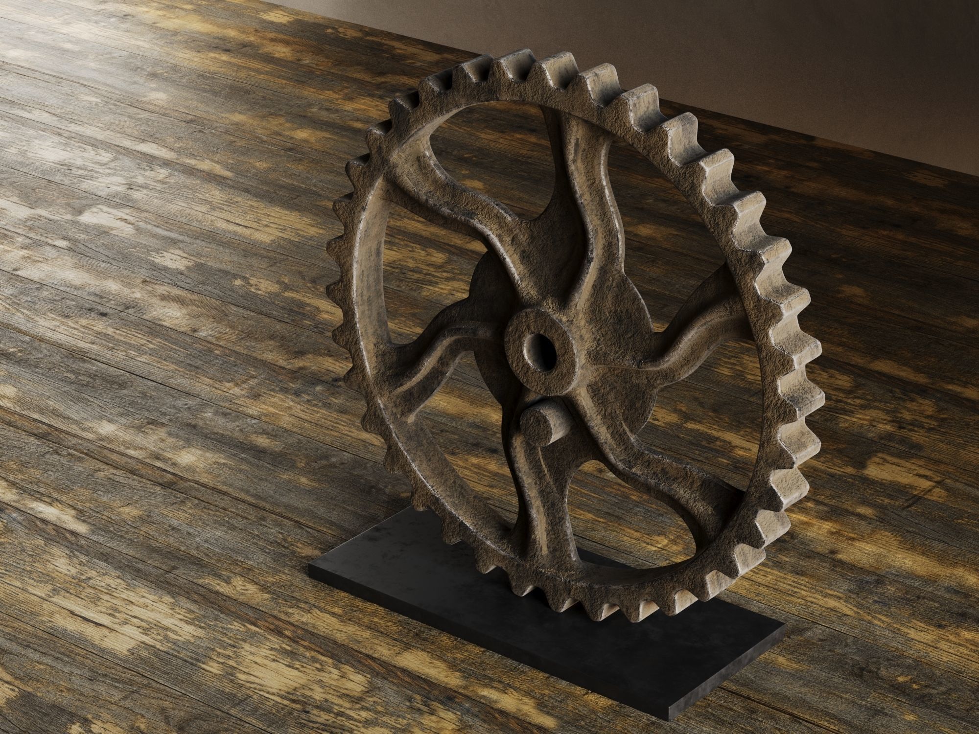 Tractor Wheel Gear 3D model_1