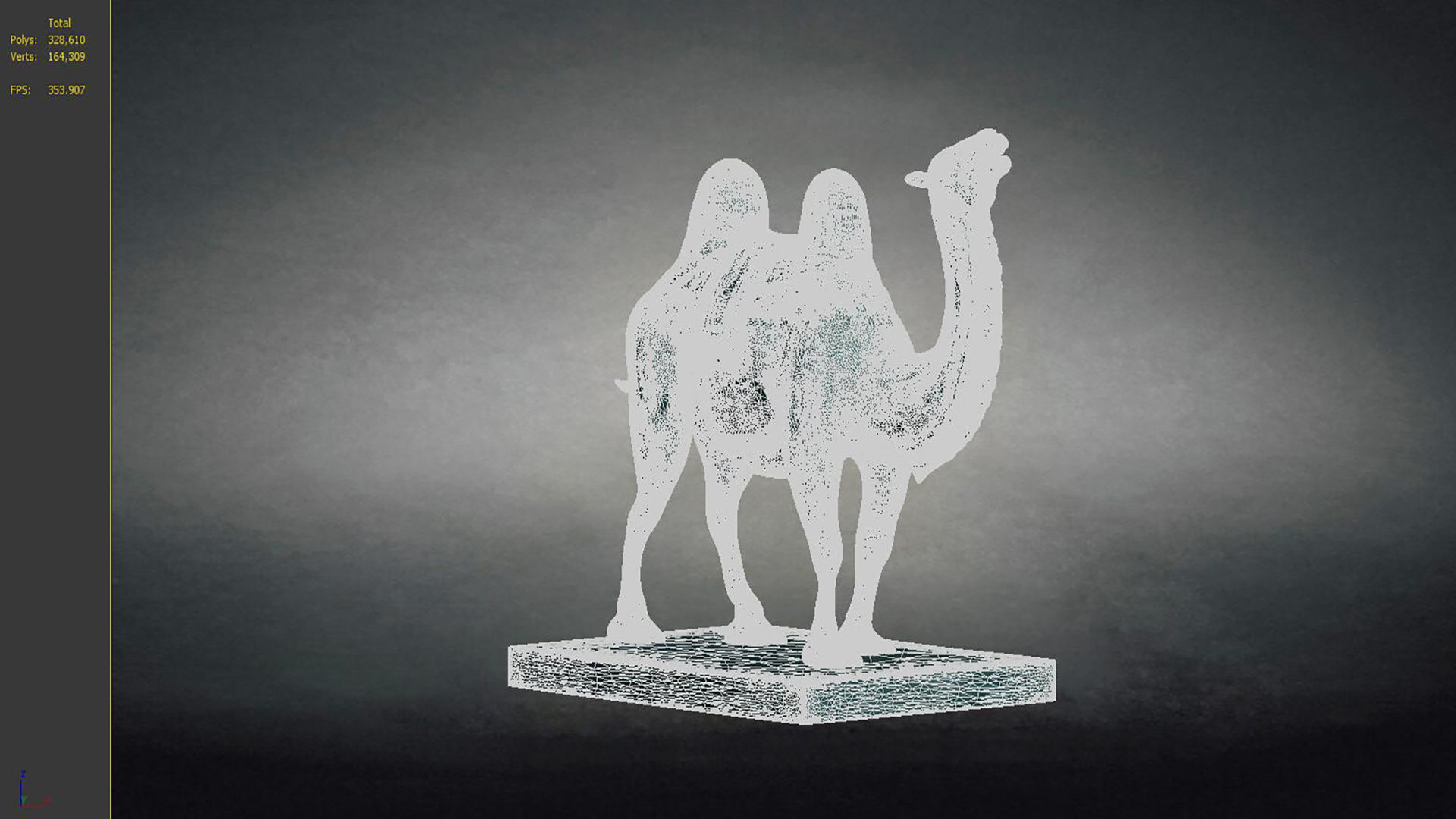 Cultural Relics Camel ancient unearthed sculpture  3D model_5