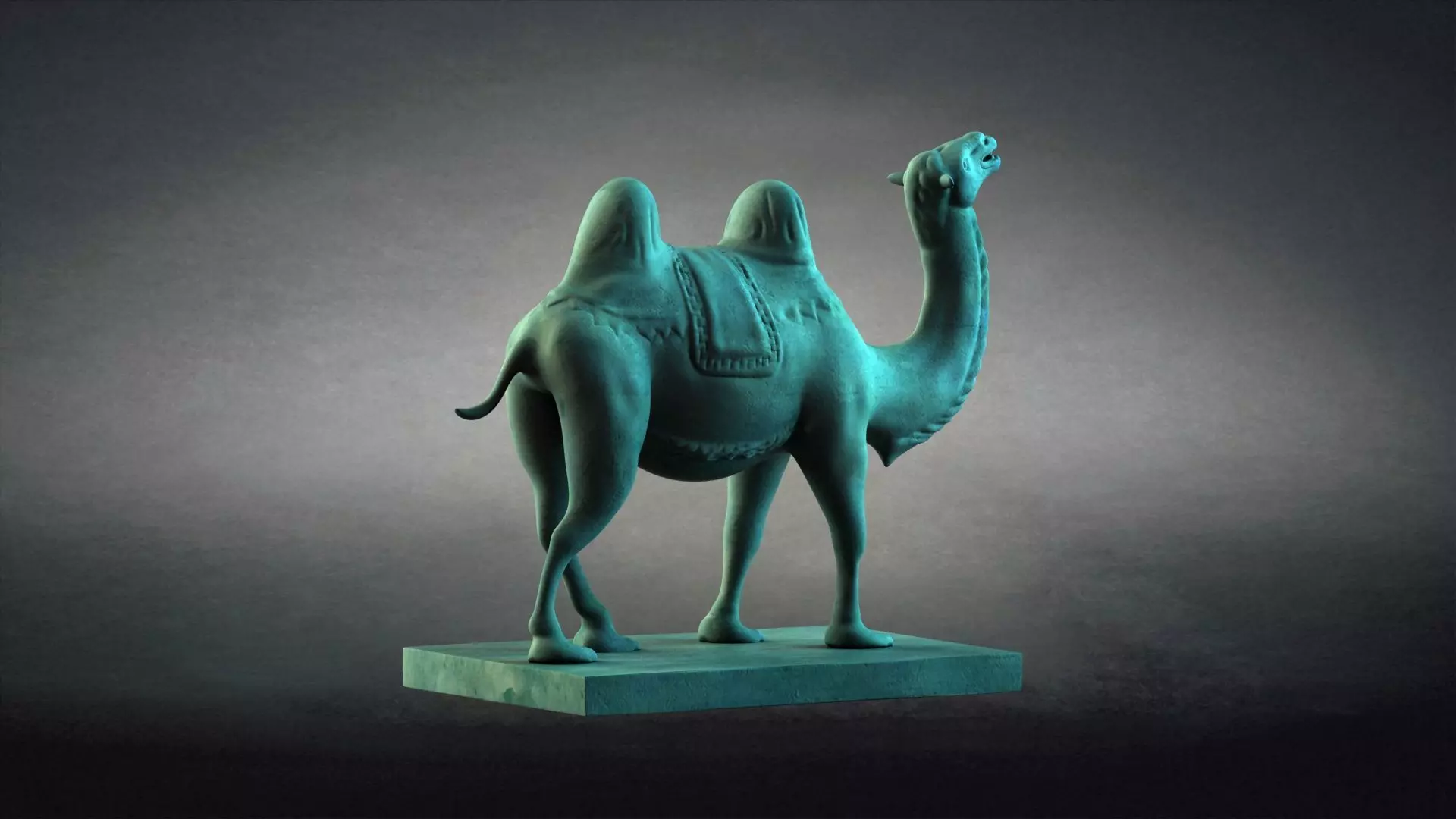 Cultural Relics Camel ancient unearthed sculpture  3D model_0