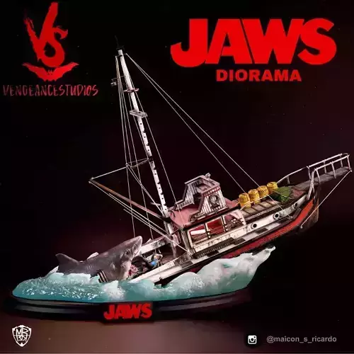 Jaws Diorama 3D print model
