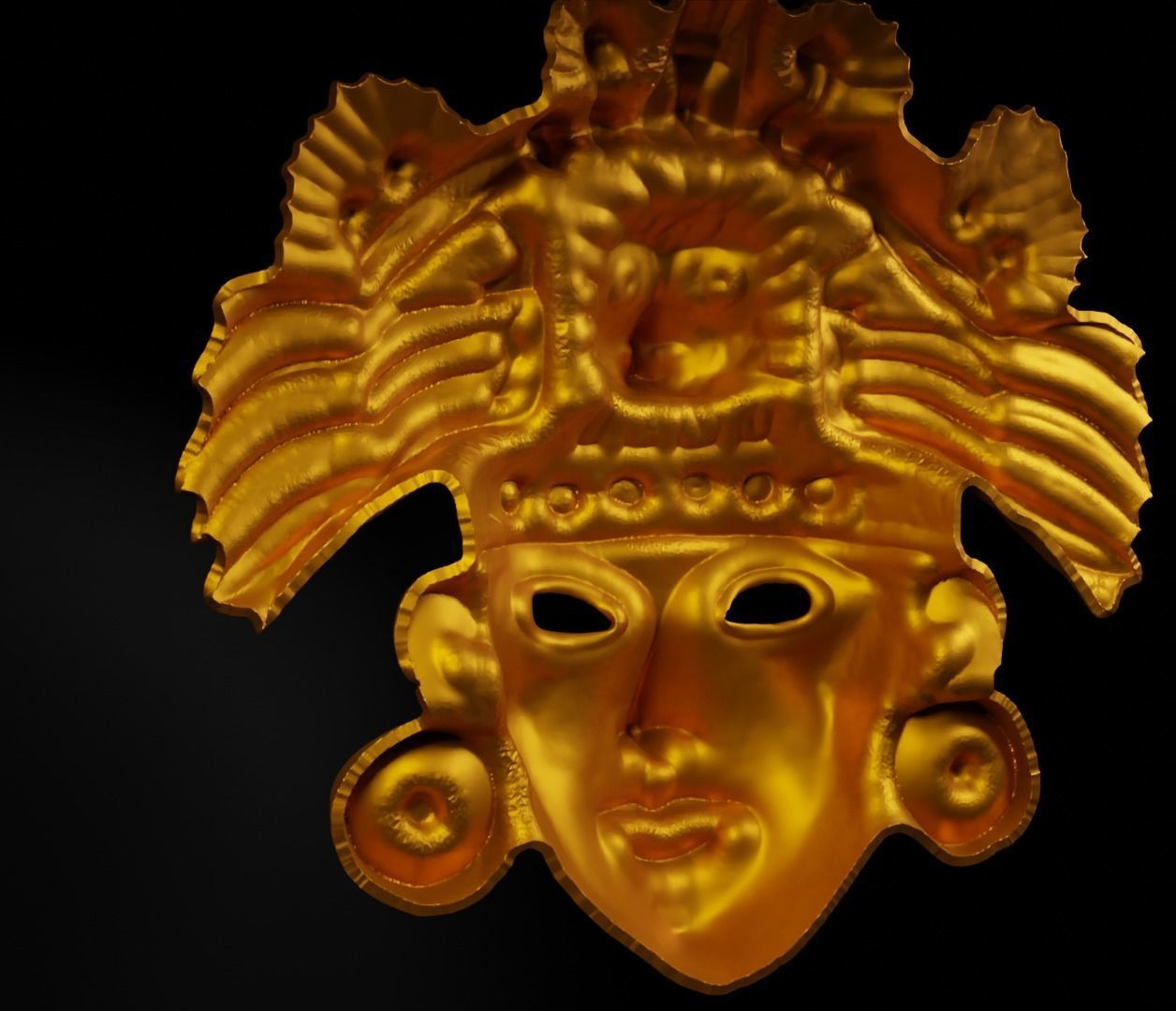 Aztec Model Masks Aztec Cosplay Face Mask 3D model 3D printable | CGTrader