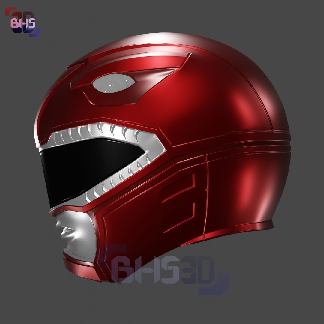 MMPR Red helmet custom 3D Digital Download 3D print model_7