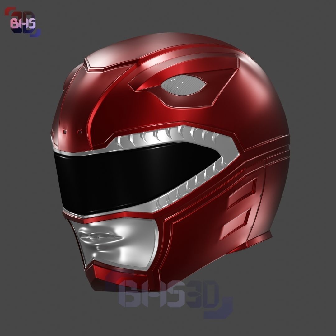 MMPR Red helmet custom 3D Digital Download 3D print model_6