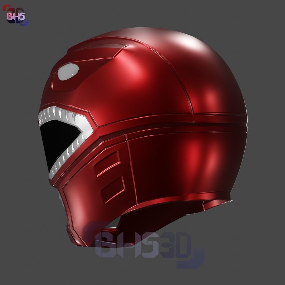 MMPR Red helmet custom 3D Digital Download 3D print model_8