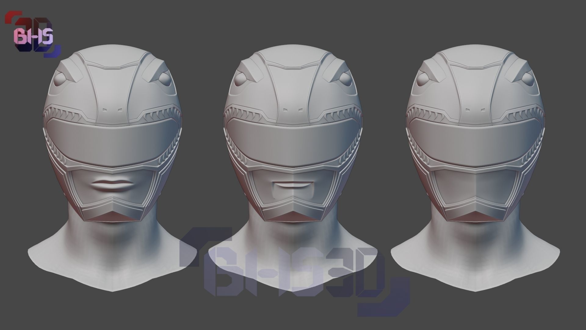 MMPR Red helmet custom 3D Digital Download 3D print model_3