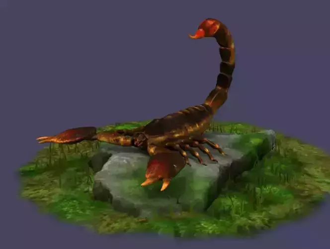 Fire Scorpions Realistic Scorpions cave creatures the desert 3D model