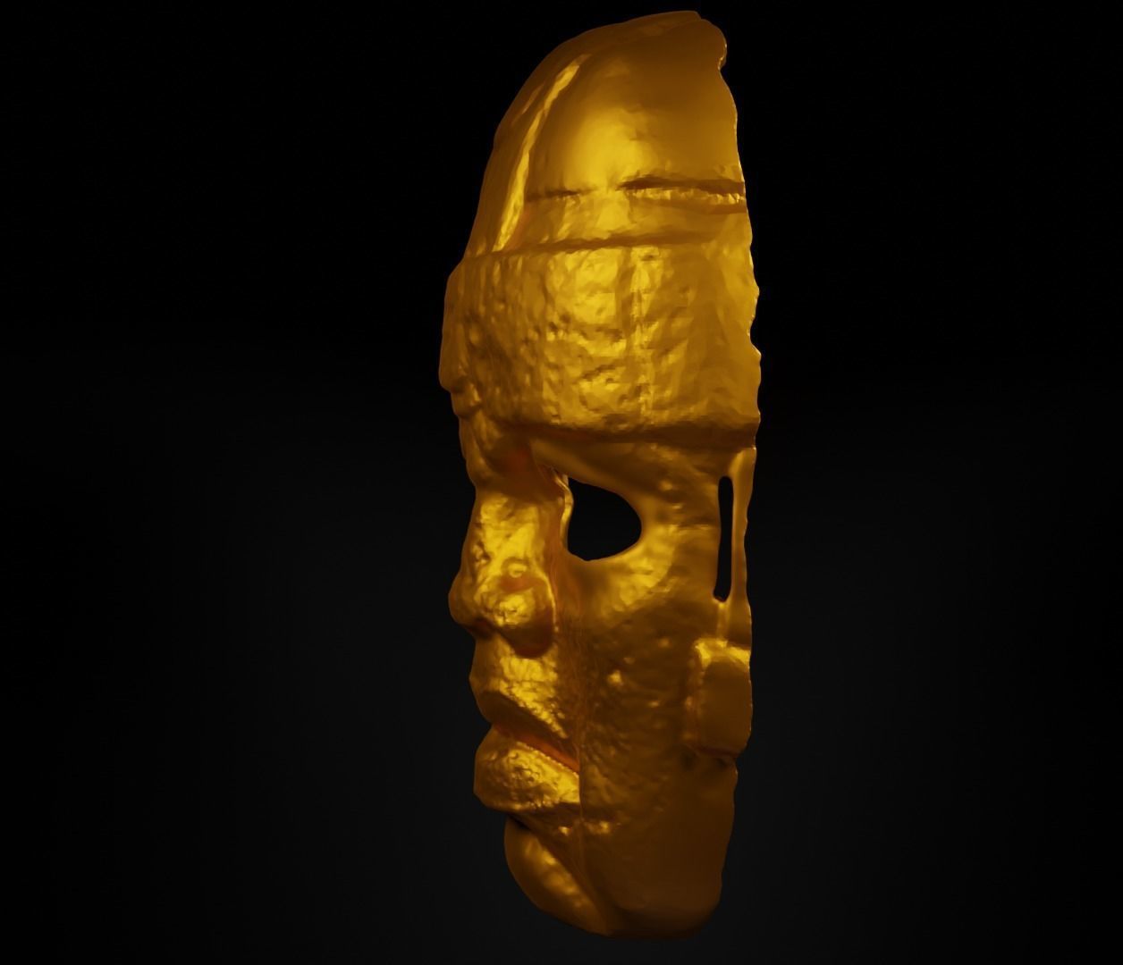 Olmec Cosplay Face Mask 3D print model_6