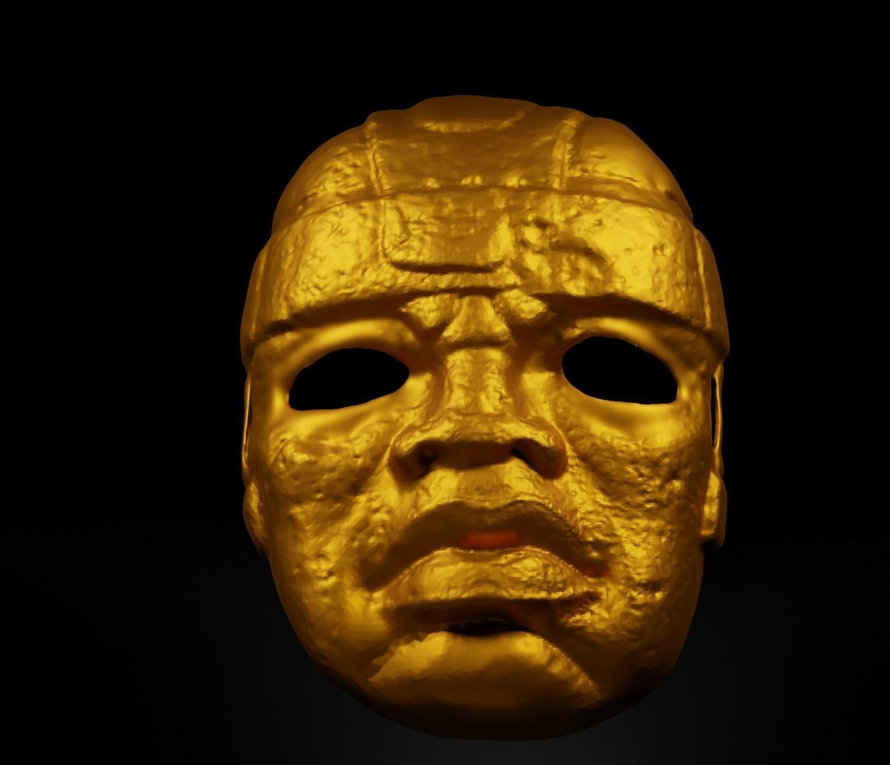 Olmec Cosplay Face Mask 3D print model_14