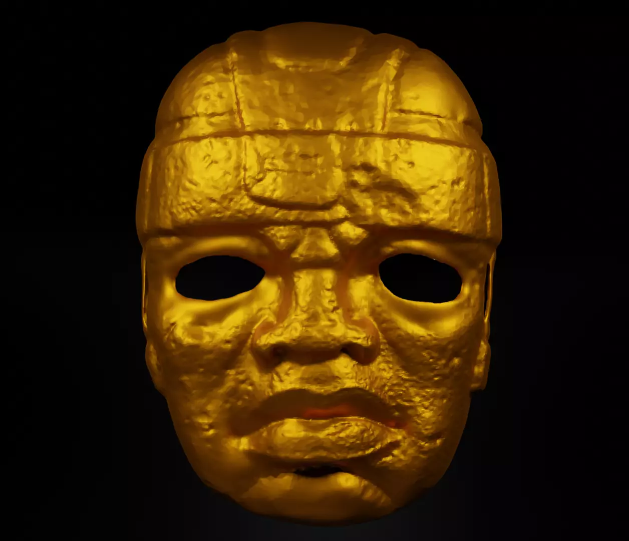 Olmec Cosplay Face Mask 3D print model_0