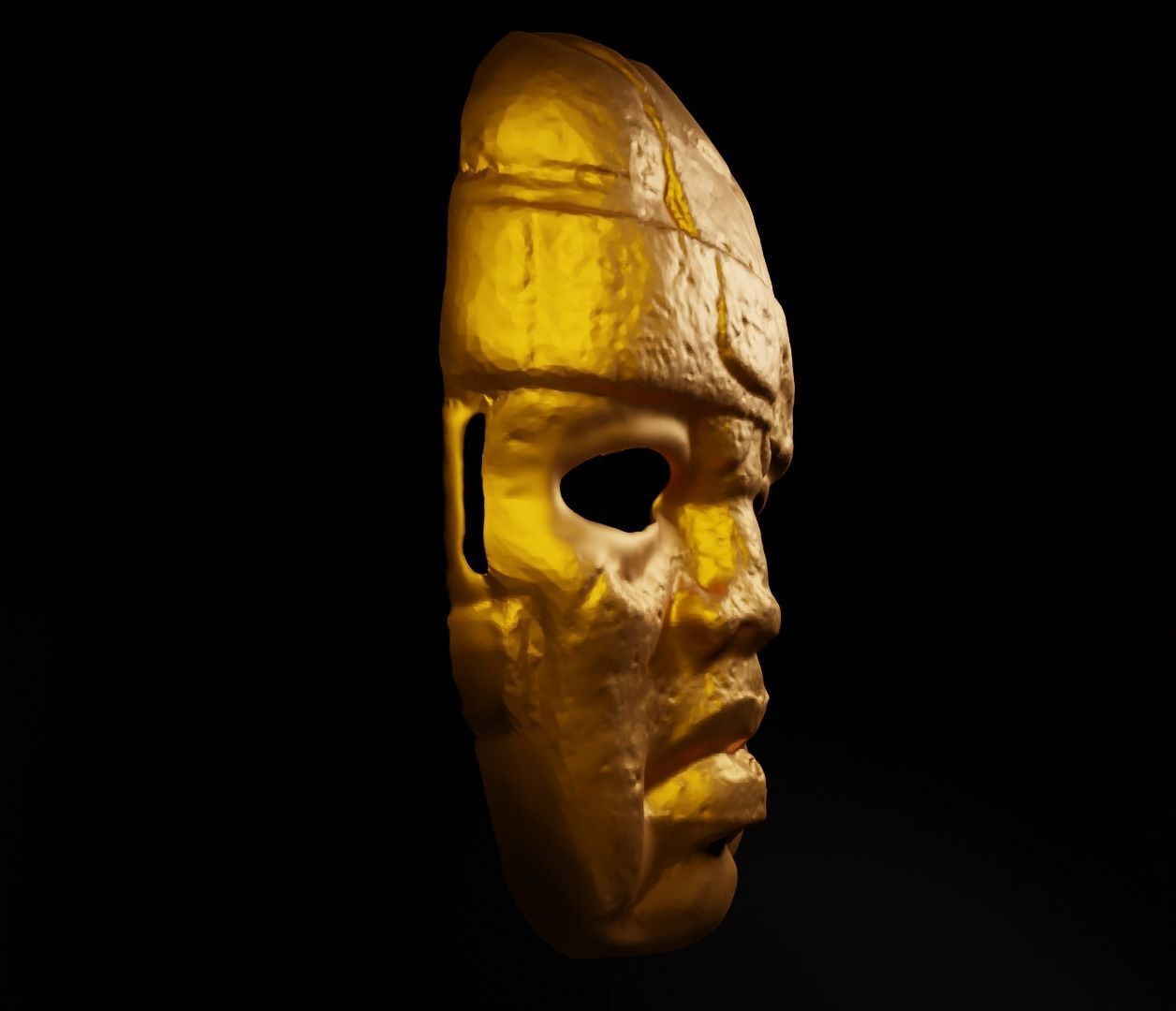 Olmec Cosplay Face Mask 3D print model_2
