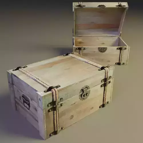 Wooden Box 3D model