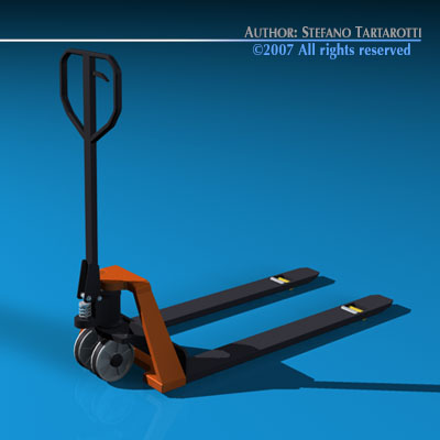 Pallet truck 3D model_9