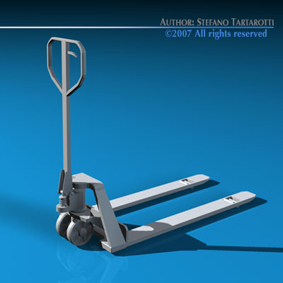 Pallet truck 3D model_4