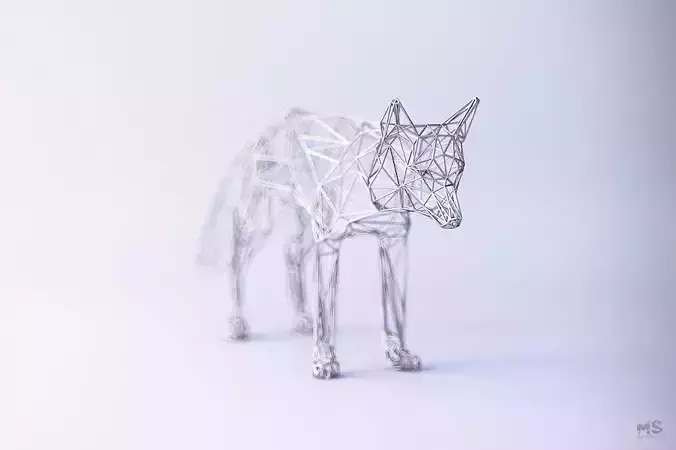 Elegant Wireframe Animal Renderings by 3D Artist Mat Szulik