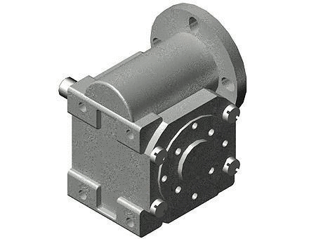 worm reduction gearbox GS1 Free 3D model