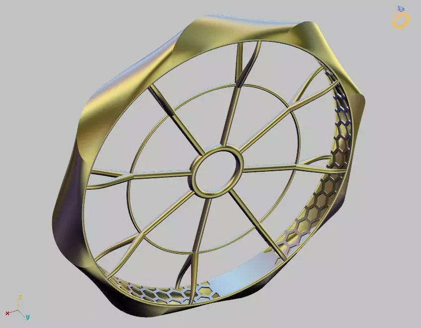 Fusion bracelet bangle 01 in 4 sizes 3D print model_0
