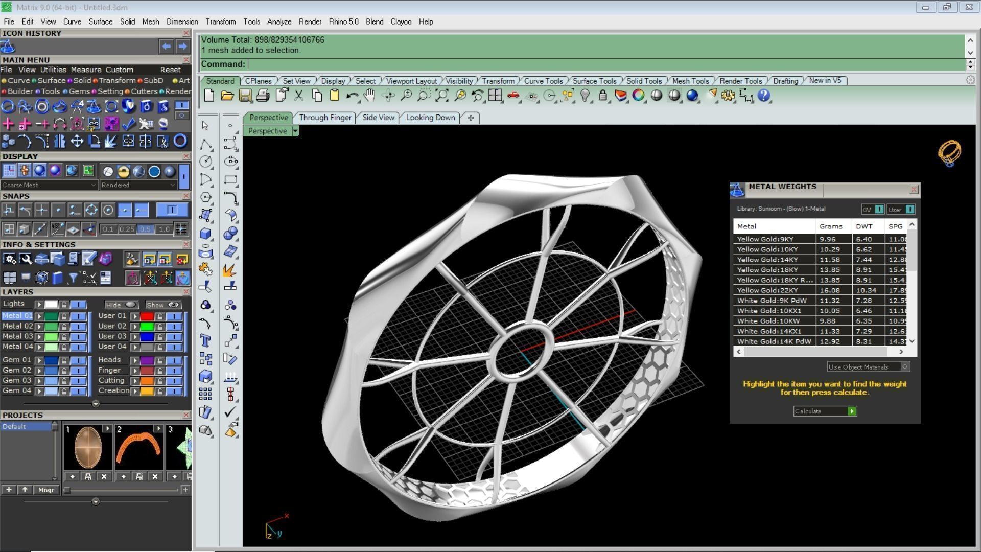 Fusion bracelet bangle 01 in 4 sizes 3D print model_1