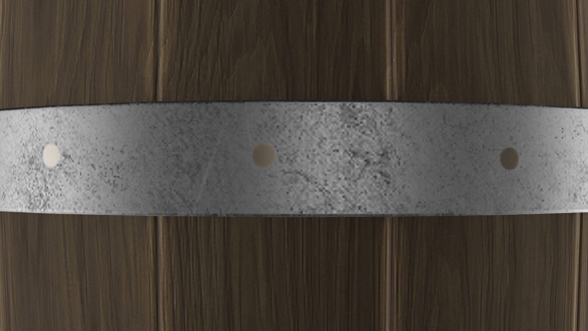 Wooden Barrel Low-poly 3D model_4