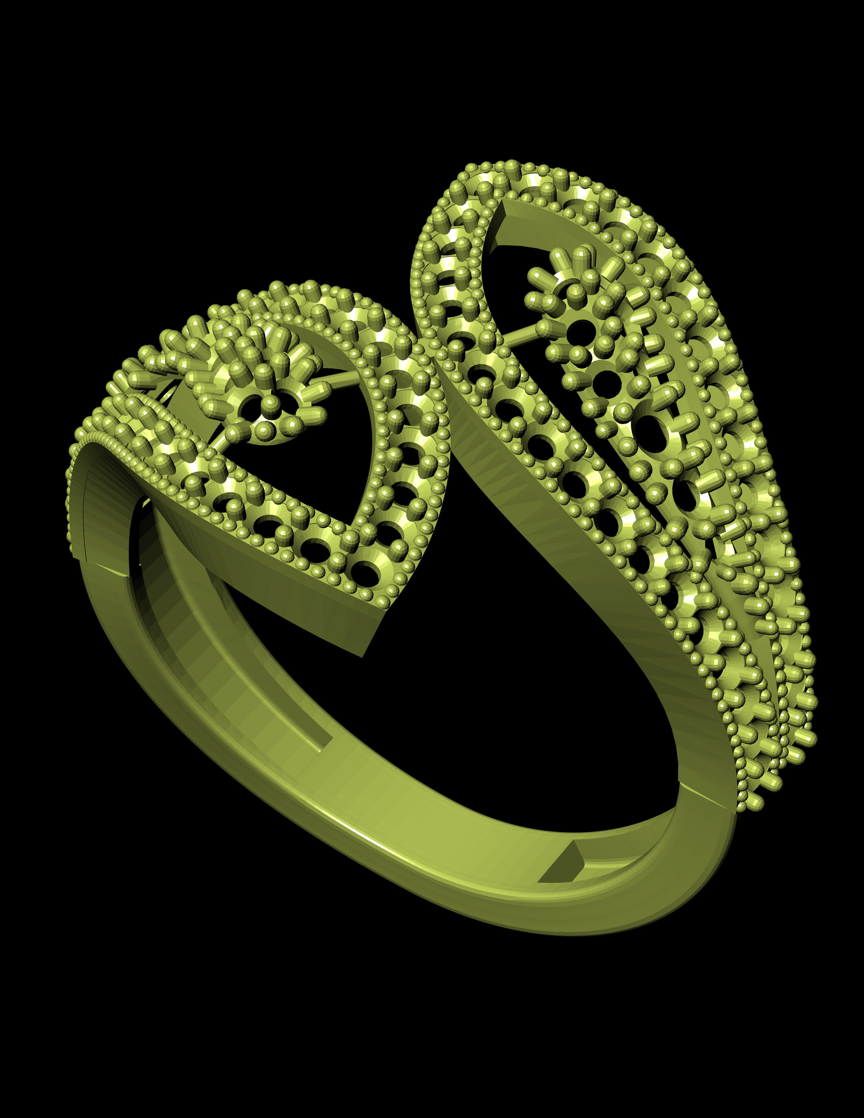 Diamond Ring Jewellery for Women 3D print model_2