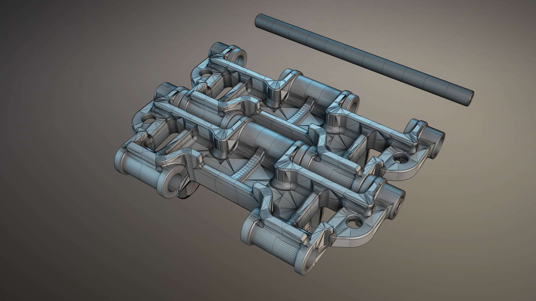  ZSU-23-4 Shilka Tracks High-Poly 3D model_3