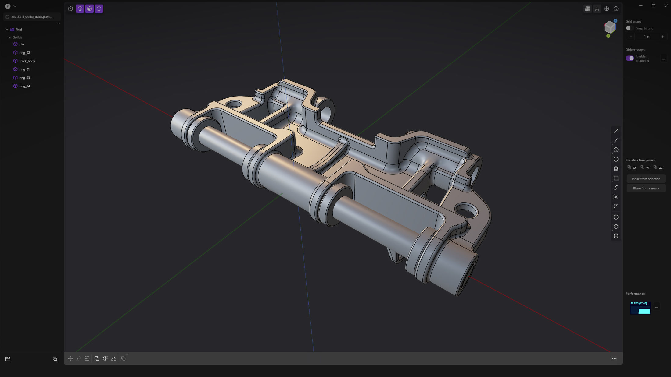  ZSU-23-4 Shilka Tracks High-Poly 3D model_5