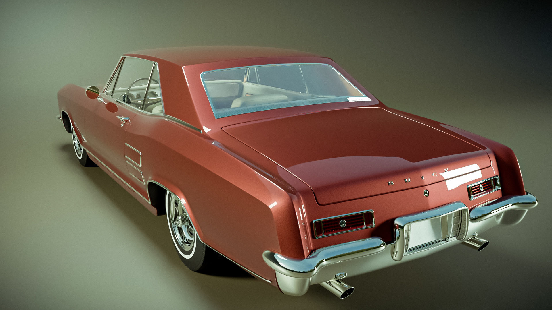 Buick Riviera Classic Car 3D model_1