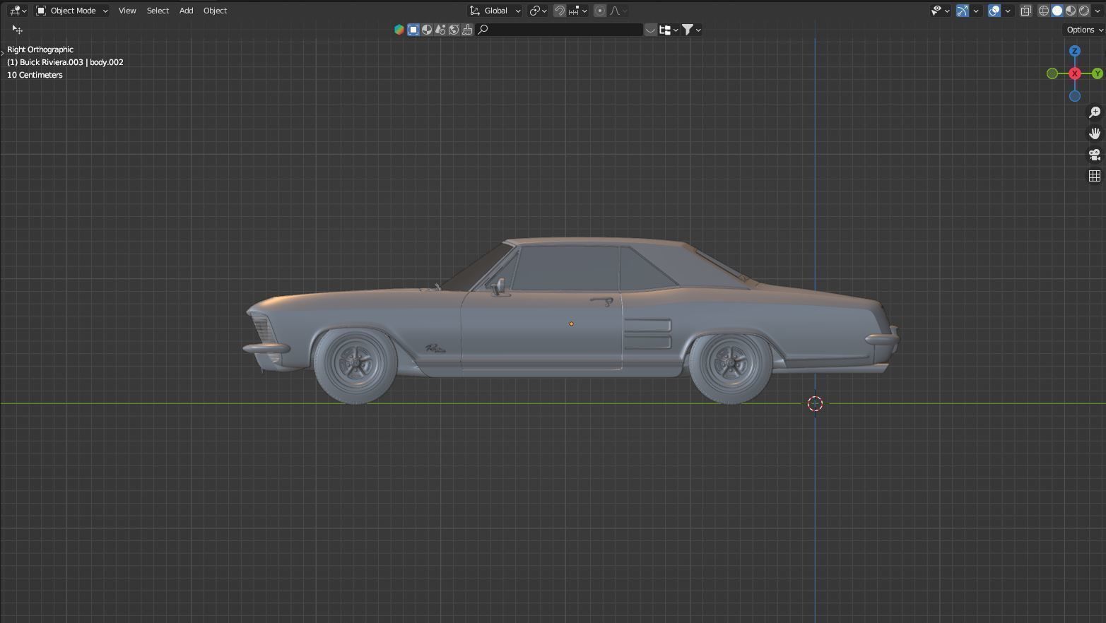 Buick Riviera Classic Car 3D model_7